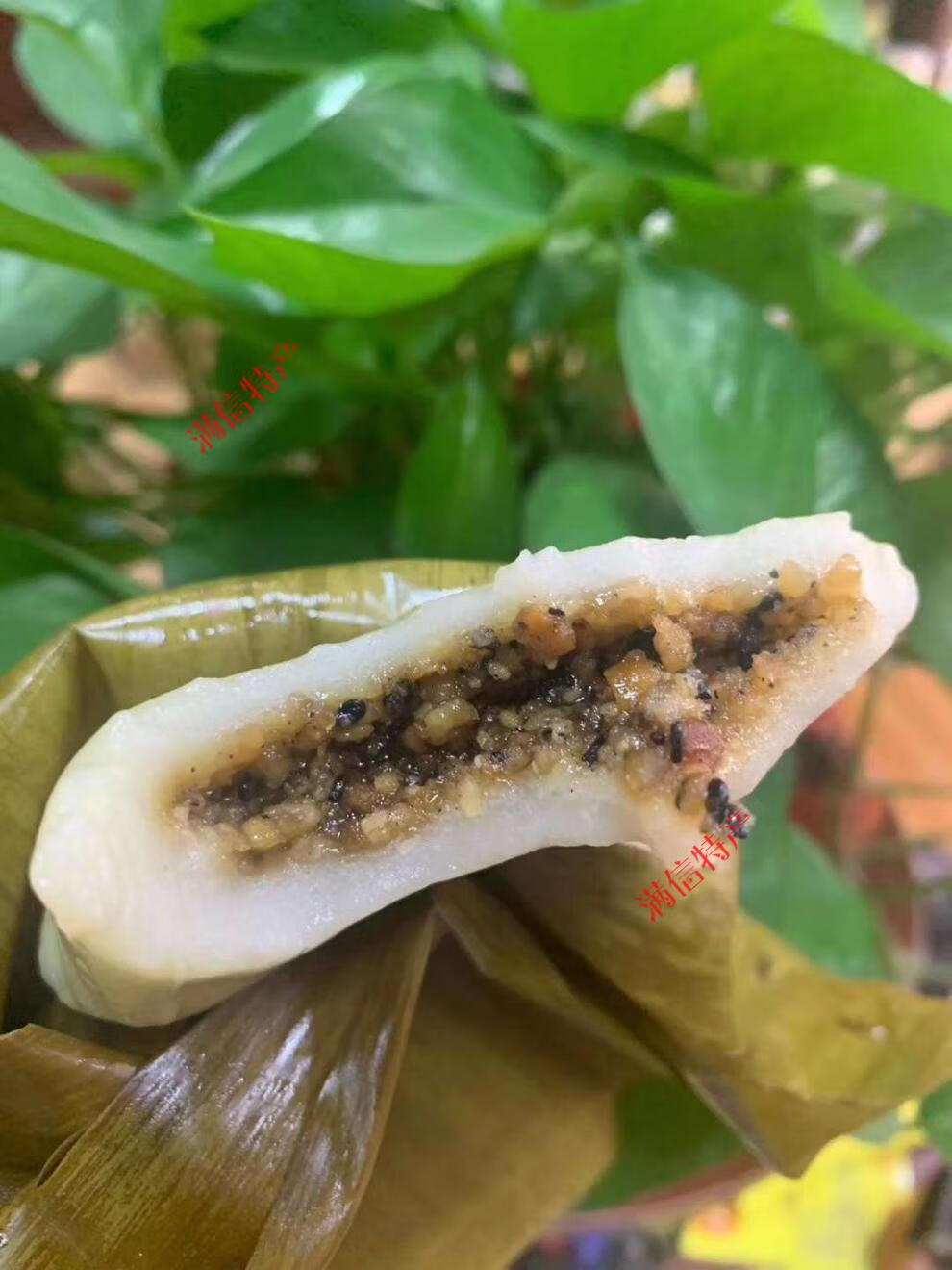 广西特产粽子糍粑糯米糍叶儿粑香芭蕉叶糍粑新鲜横县南宁现做 红糖