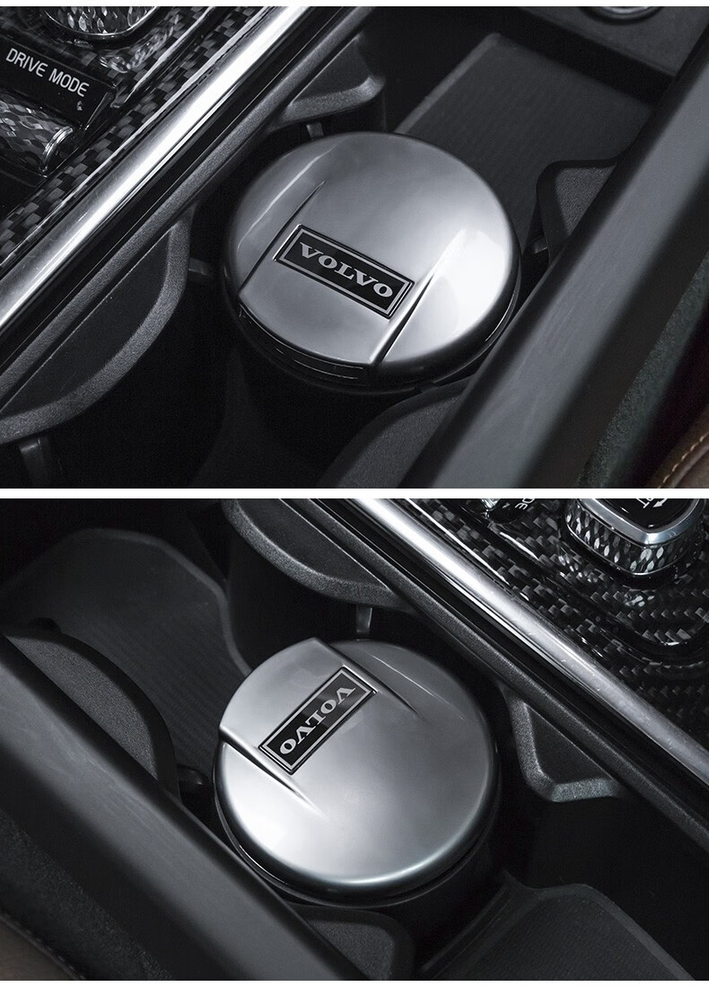 适用于车载烟灰缸适用于沃尔沃xc60xc40s90xc90车内烟灰缸带led改装