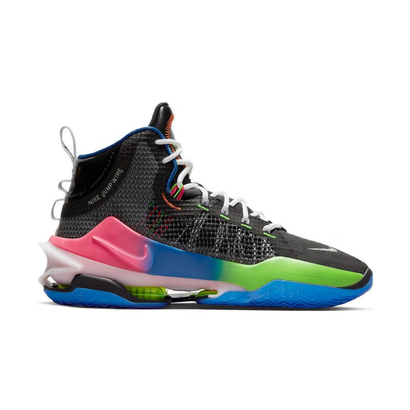 耐克nike zoom gt jump 灰白色 橙蓝色 减震耐磨实战篮球鞋 运动鞋