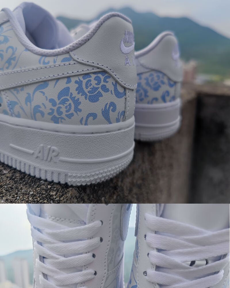 纯原空军一号秋冬季板鞋男女学生韩风网红低帮青花瓷头层牛皮 标准码