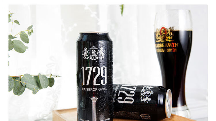 凯撒原樽12° 黑啤酒 500ml*12听装 纯正原浆 口感醇香 整箱 原樽白啤