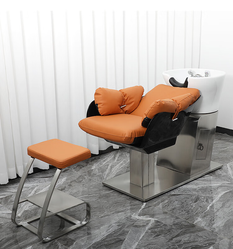 sivir洗头床理发店洗头床半躺式网红美发店陶瓷不锈钢发廊专用按摩头