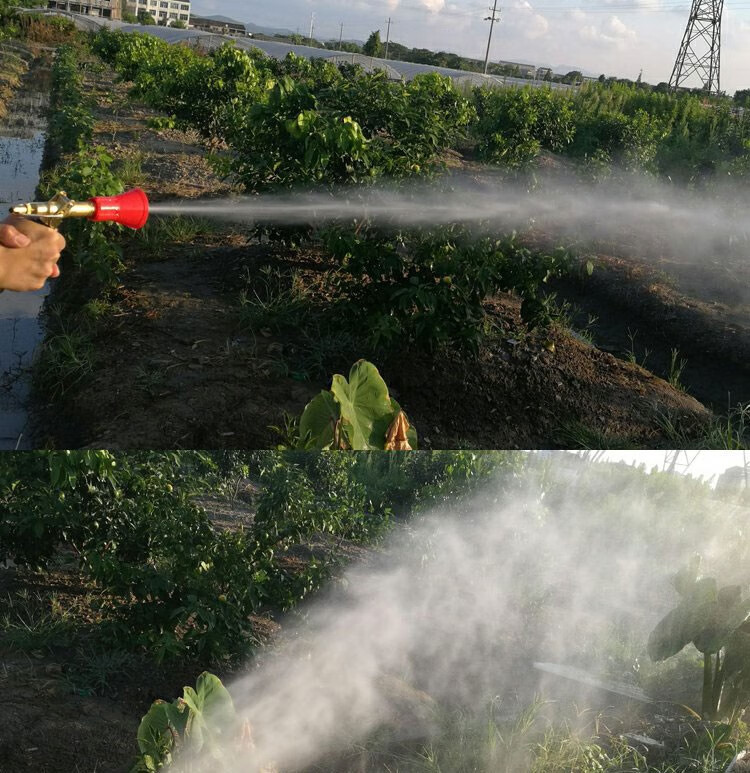 高压喷雾枪果树园林喷枪打药机可调雾化手压枪水枪农用长款长度30cm