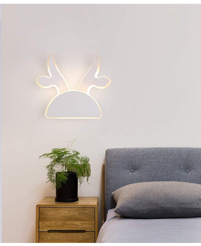 客厅卧室床头极简过道网红壁挂灯a款哑白卧室儿童房69﹐12w单色白光抢