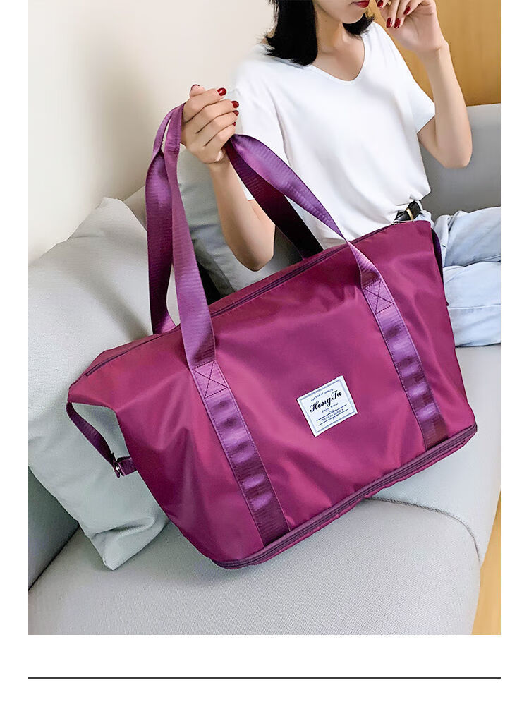 装衣服可折叠大容量手提旅行包男女收纳袋行李袋大包旅游出差包 黑色