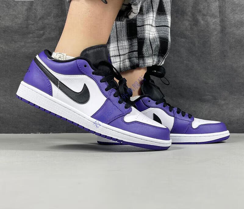 高品质莆田纯原ar 1 low 白紫脚趾 葡萄低帮篮球鞋 553558-500若潇
