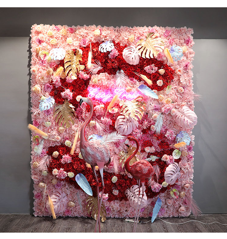 仿真花墙背景墙网红玫瑰花墙婚礼背景墙假花仿真花墙面装饰 七里花香/