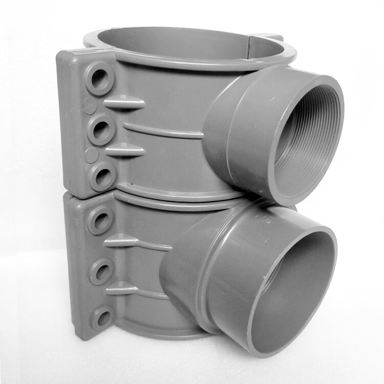 pvc管件增接口三通异径哈夫节鞍形马鞍座快速接头160补漏变径内丝125x