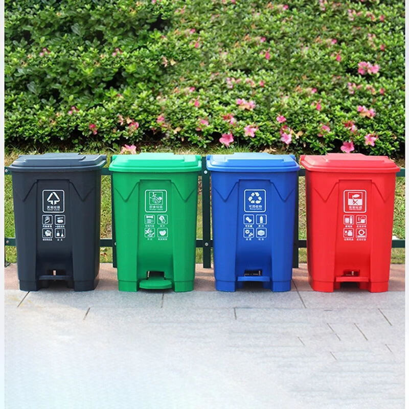 户外垃圾桶环卫大号大容量240l加厚30l50l室外分类塑料垃圾箱100l