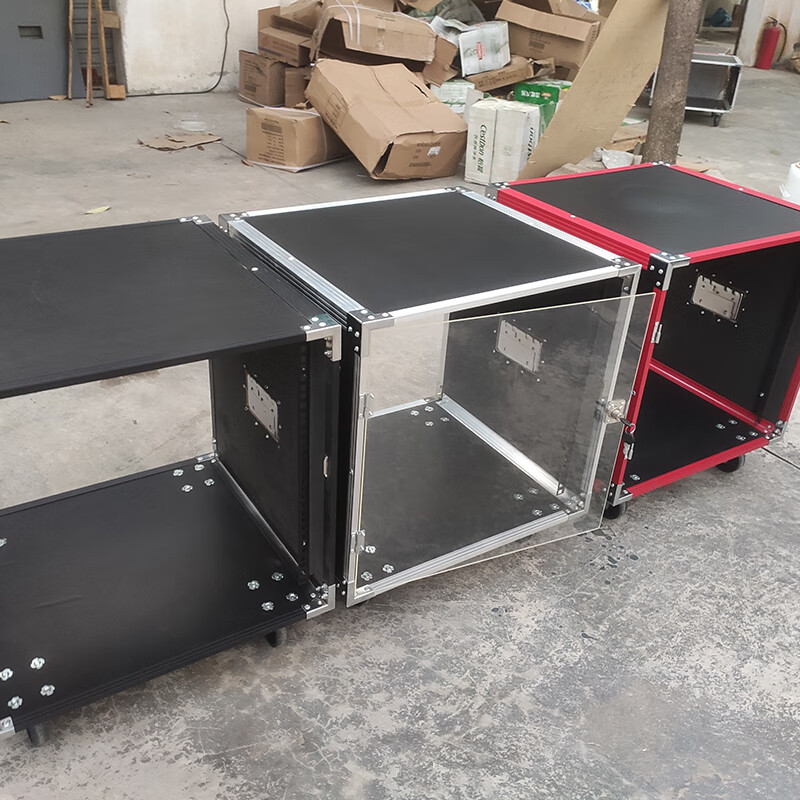 机柜家用ktv音响设备柜简易机箱调音台架子航空箱 10u功放机柜【图片