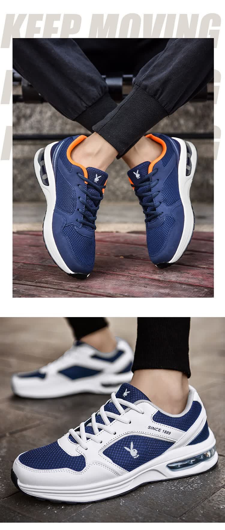 花花公子国际公司出品新款2021春秋新款男鞋男士休闲运动鞋跑步鞋