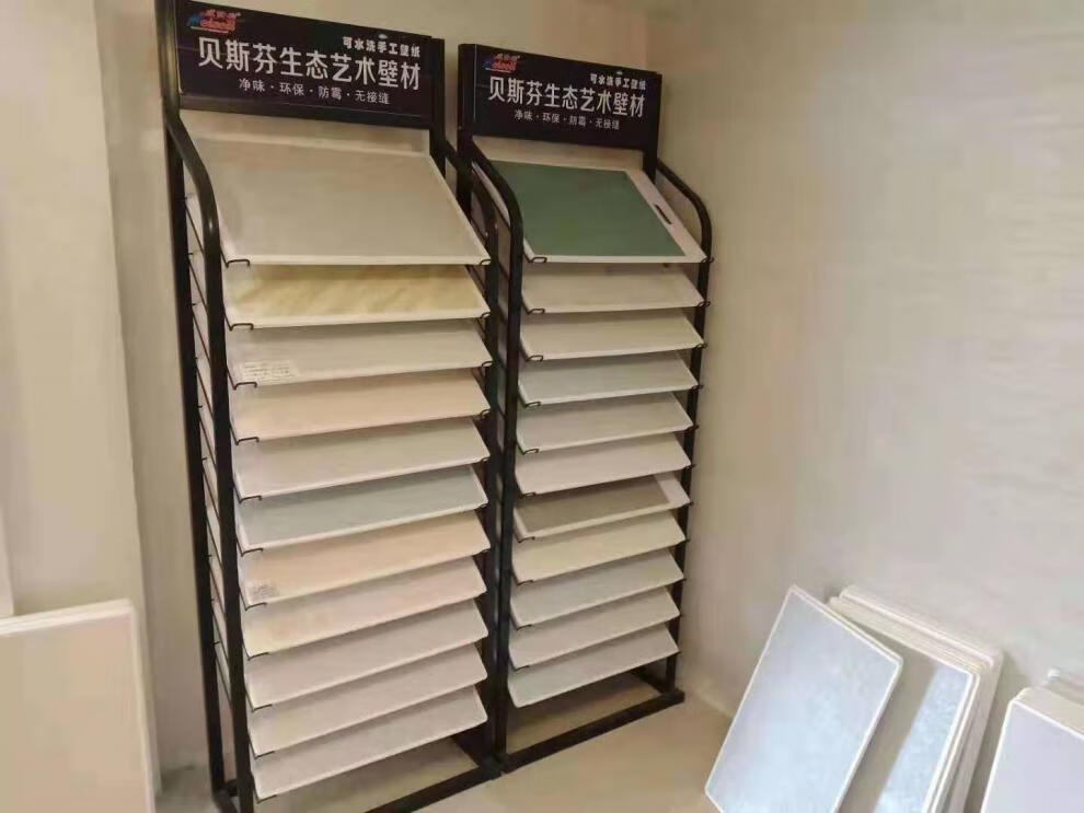 样板展示架艺术漆涂料硅藻泥样板架子真石漆液体墙纸陈列架多功能单排