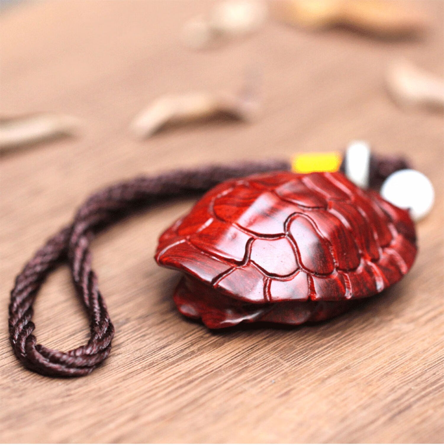 手把玩件印度小叶紫檀文玩龟壳手把件男士小把玩件纯手工