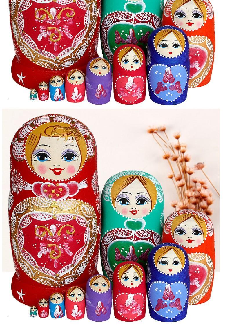 俄罗斯套娃5层7层10层15层抖音重叠玩具卡通可爱套娃套 10层