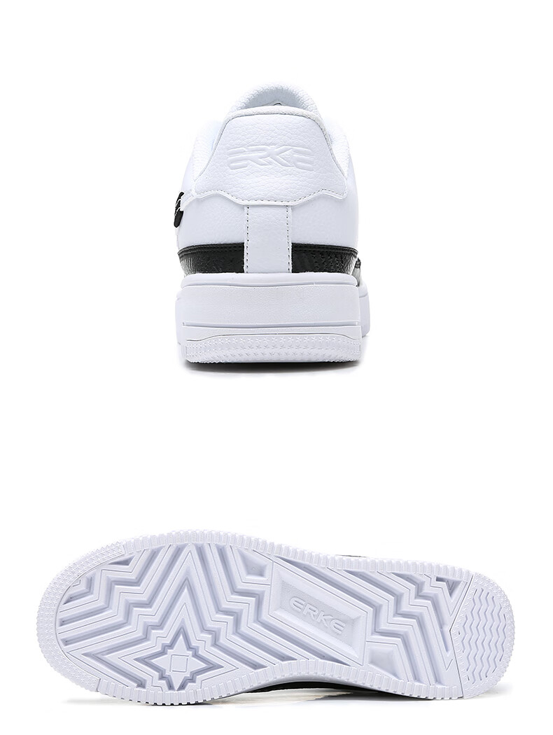 鸿星尔克板鞋男空军一号板鞋舒适百搭小白鞋潮流百搭低帮休闲鞋 001正