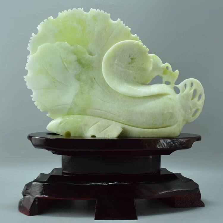 岫玉摆件岫岩玉石白菜摆件品辽宁岫玉玉米雕件乔迁玉件 140号