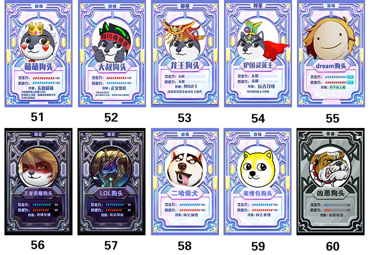 狗头大作战卡贴狗头卡包卡片卡牌周边定制学生学生饭卡水卡公交卡狗头