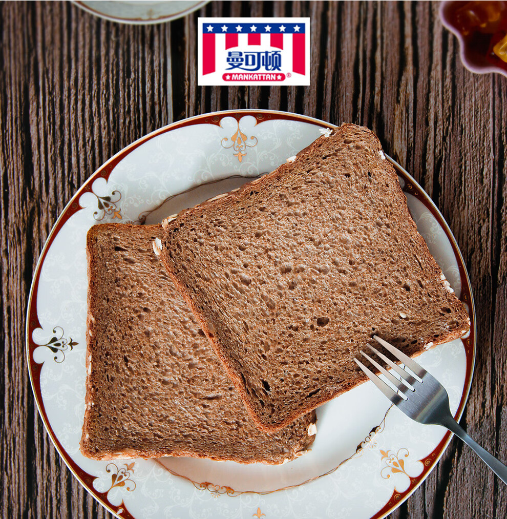 曼可顿全麦高纤维面包超醇吐司切片早餐1-5袋饱腹健身代餐7天短保 高