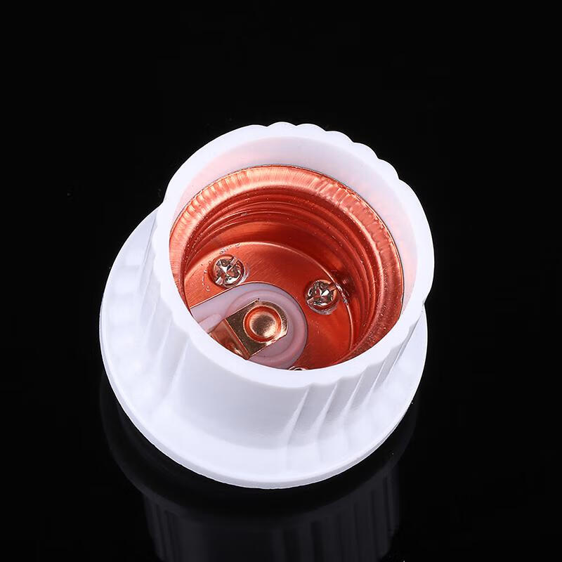 加厚灯头悬吊式e27螺口led灯泡吊灯座罗口家装灯具白色单个出售