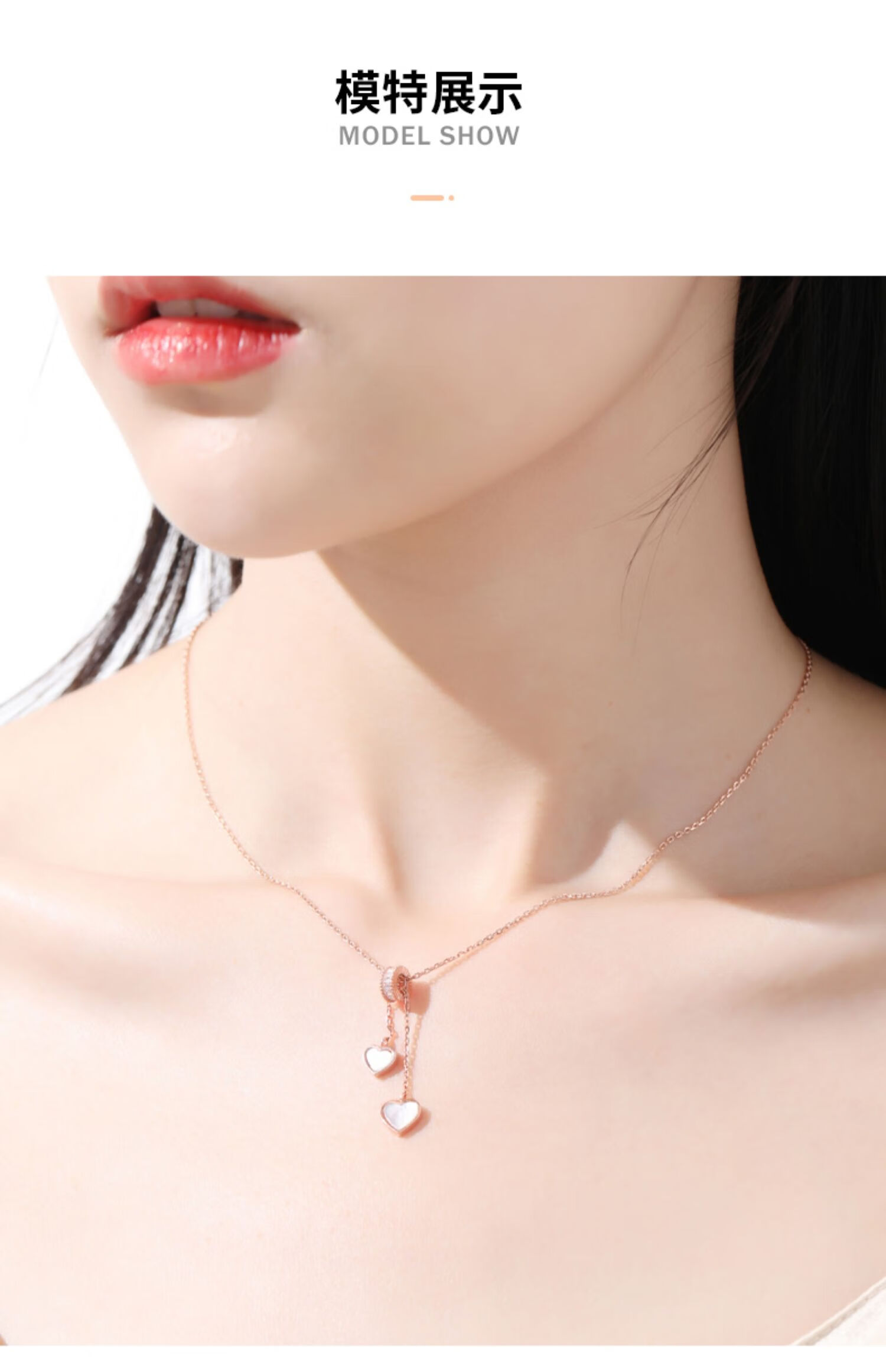 春节正常发货阿辽莎银项链女士吊坠锁骨链银首饰品时尚简约女生日520