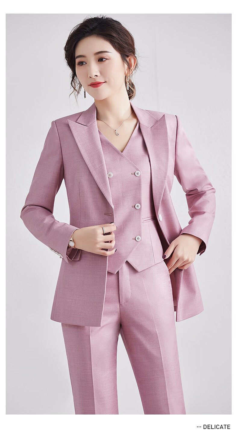 高梵品牌轻奢高端职业套装女总裁商务小西服秋冬时尚气质西装马甲三