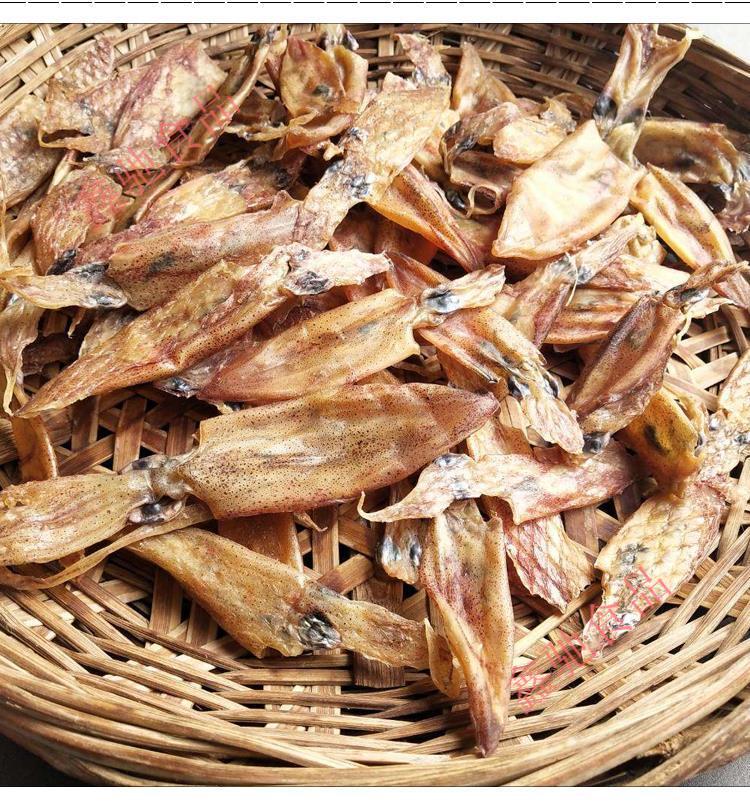 阳江特产自晒鱿鱼筒干吊鱿筒海味干货吹筒仔脆筒仔小鱿500g 500g