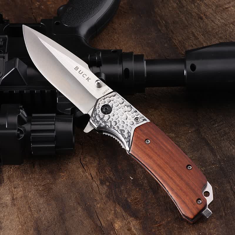 户外刀具高硬度锋利折叠刀野外防身战术小刀露营随身便携折刀 白色钢