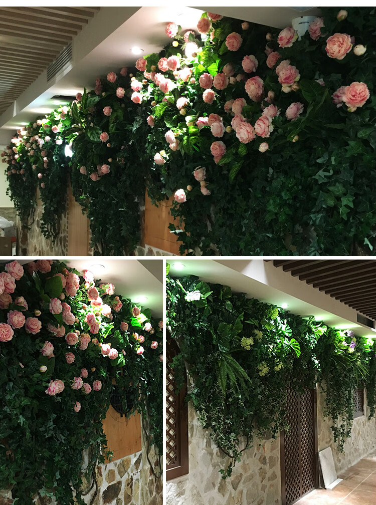 装饰花草仿真花草藤蔓植物爬藤室内装饰假花假草植物藤条缠绕藤蔓12米
