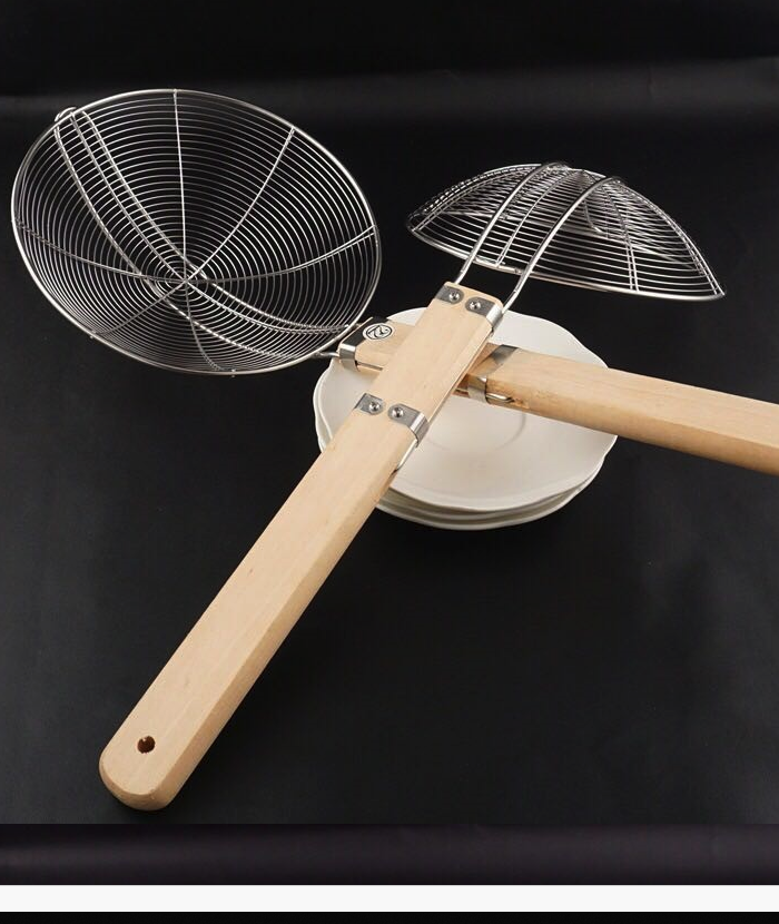 漏勺线漏油炸捞面漏网麻辣烫滤网捞勺 商用大笊篱线漏勺加长加固捞篱