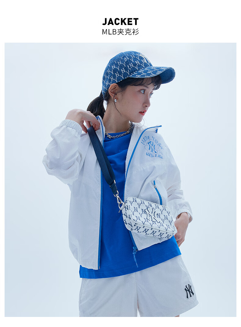 mlb美职棒女装 2022春季新款外套时尚时尚健身运动休闲跑步连帽开衫