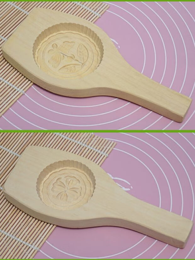 印子粑粑模具家用印子耙模具木质做圆饼南瓜米果糕粑粑叶贴印玛糍耙印