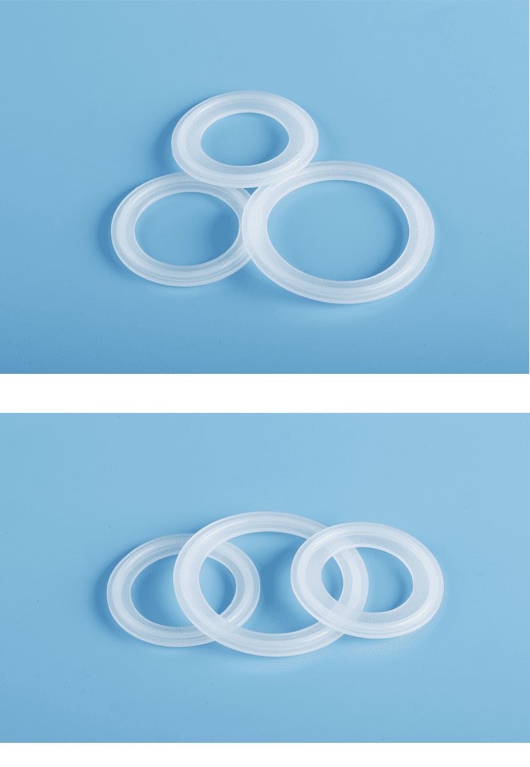 不锈钢硅橡胶快装垫片卫生级圆形密封垫圈卡盘快接垫片卡箍活接垫
