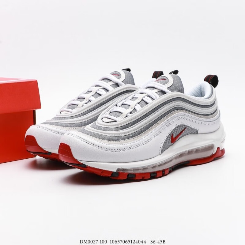 纯原彩虹全掌air max 97撒旦弹步鞋男女鞋气垫运动鞋休闲双鱼兔运动