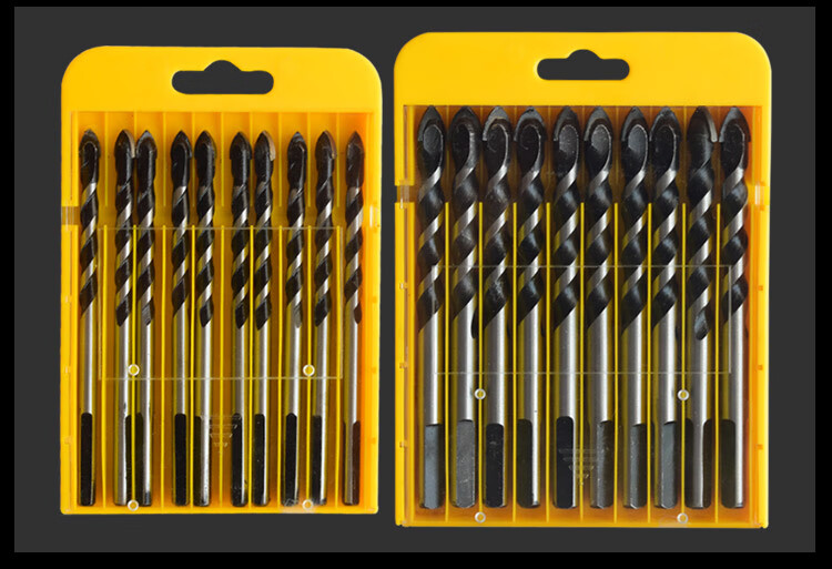 钻头玻璃陶瓷水泥多功能水泥钻头合金打孔手电钻6mm三角钻头6mm2支