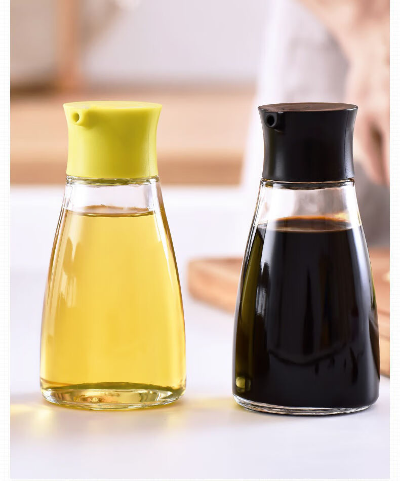 坤贝酱油瓶日本家用玻璃调味调料瓶防漏透明小油瓶厨房创意醋壶酱油醋