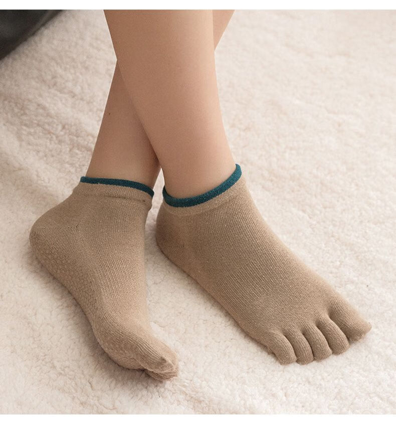 美樱宜五指袜女瑜伽袜子防滑袜普拉提蹦床初学者运动健身瑜珈脚趾袜