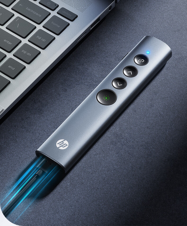 hp惠普多功能激光翻页笔绿光激光笔白板翻页充电ppt教师用演讲投影仪