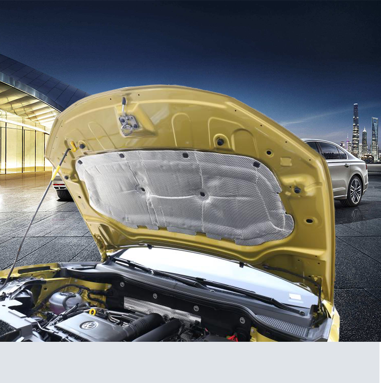 年新款大众捷达vs5va3专用发动机隔音棉汽车改装引擎盖机盖隔热内衬板