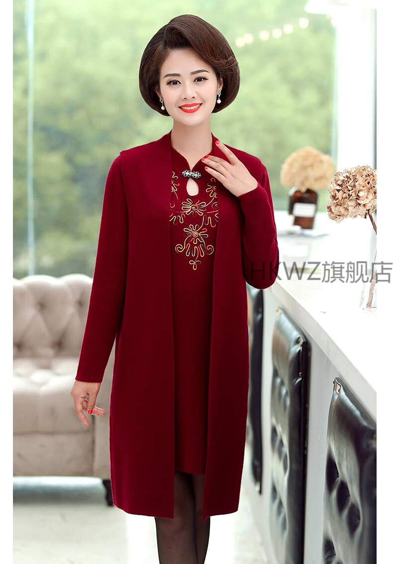 春春季款儿子结婚妈妈穿的喜庆衣服婚礼妈妈装高贵喜婆婆结婚宴礼服