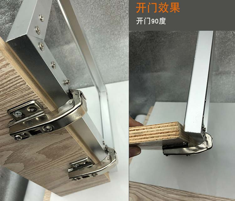 不锈钢铝框门铰链90度转角180度一字铝合金20窄边极简玻璃门合页90度