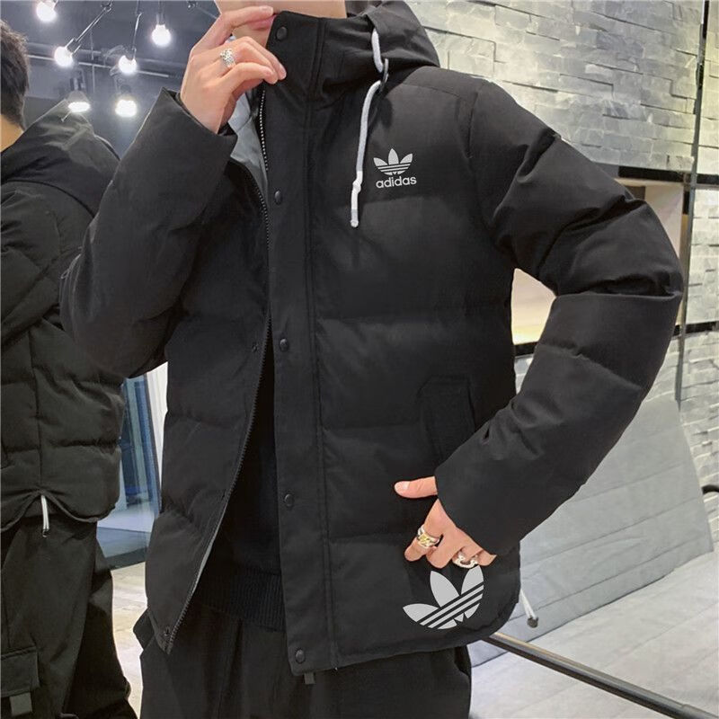 阿迪达斯三叶草电棉衣男冬季2020新款韩版工装棉服加绒加厚潮牌棉袄