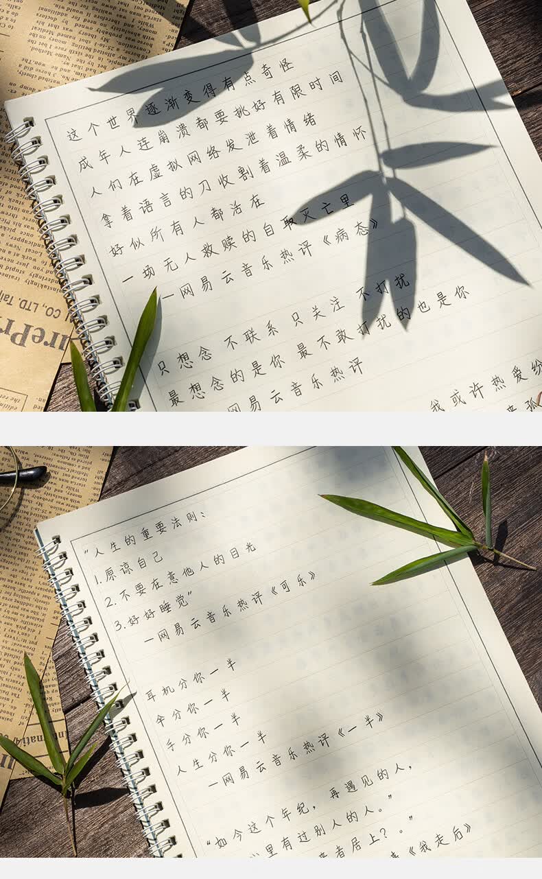 练字本成年手写奶酪字帖霸气硬笔 【少女体-陈果语录】【送练字套装】