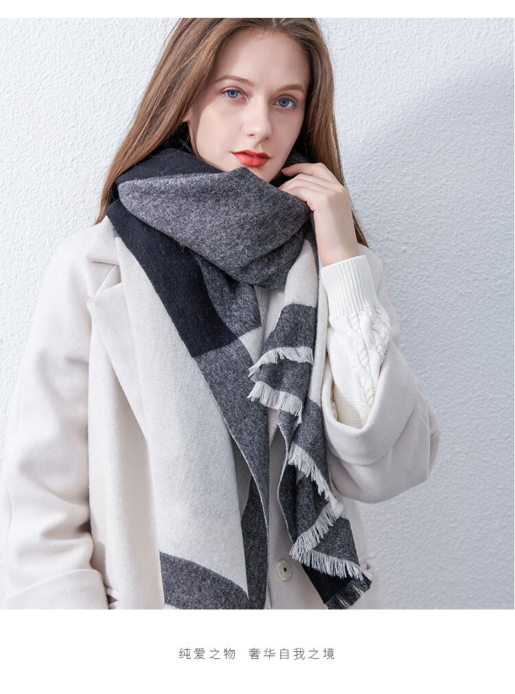 旗舰官方店轻奢高档 围巾女冬季羊毛韩版百搭保暖羊绒秋冬2020春秋