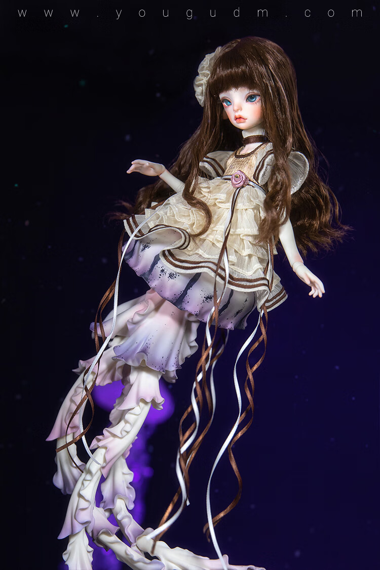幽谷人形bjd幽谷1/6女水母琳萌宠二代sd娃娃六分人形深海茶会兽版 白