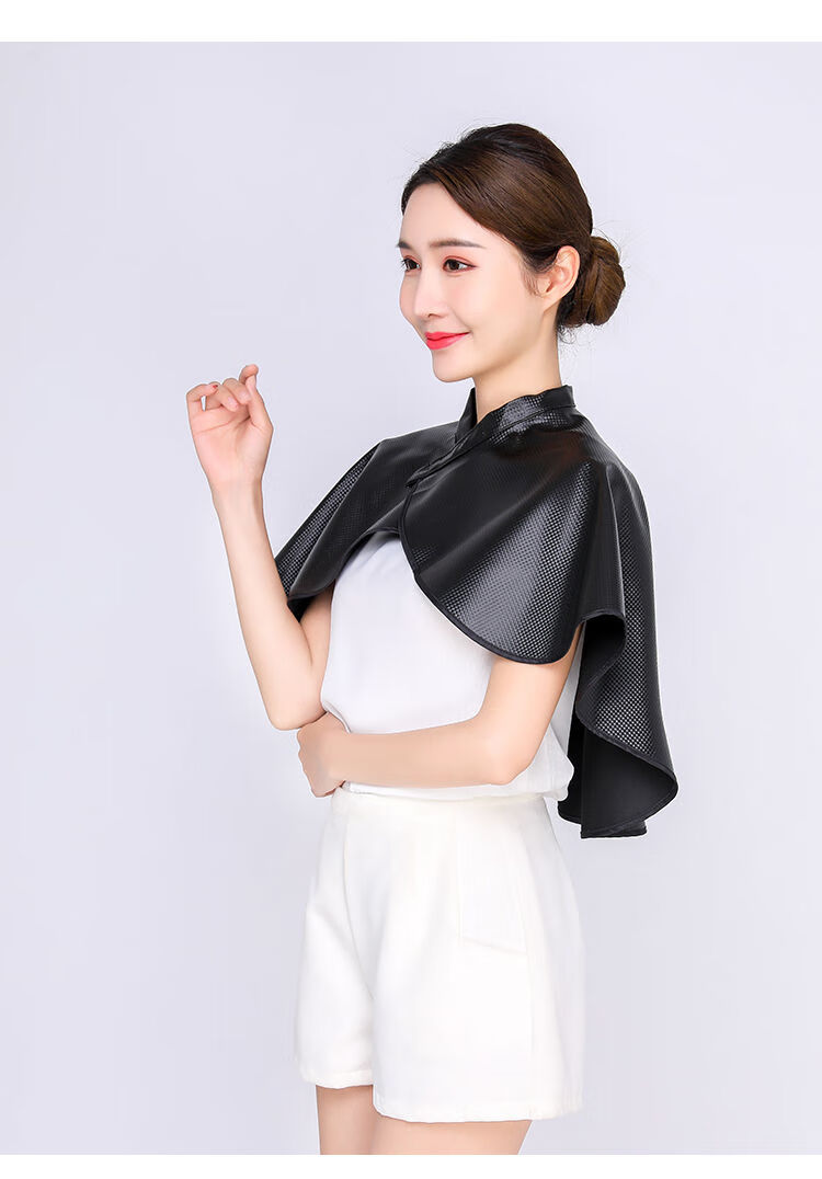 美发披肩烫染发廊专用理发店焗油染发披肩家用剪发防水小围布半透明