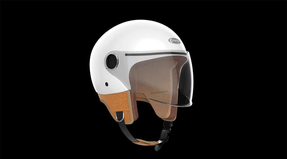 摩托车电动车头盔冬季防风雾保暖复古电瓶骑士安全帽 北极白 l