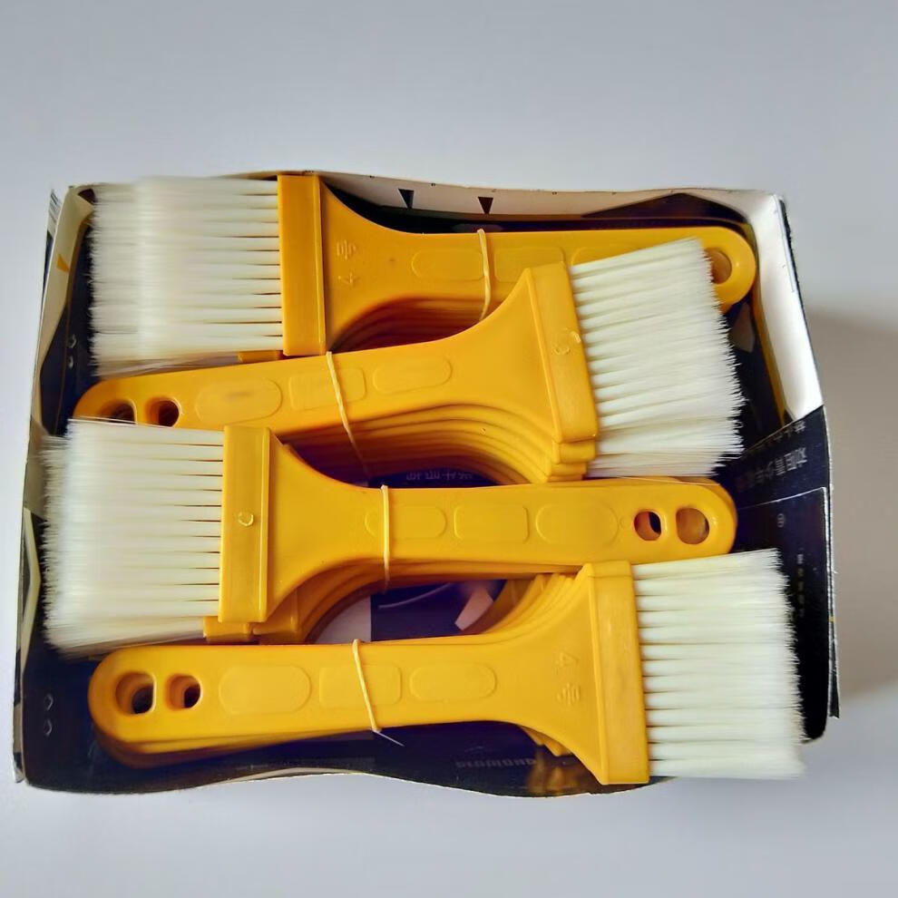 刷油家用多功能耐高温烧烤毛刷烘焙肉串料理食品级毛刷黄柄油刷10个