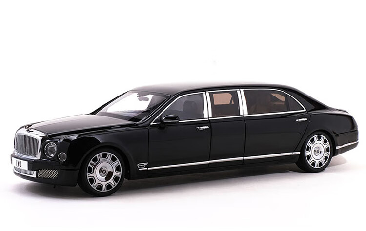 118合金车模宾利慕尚加长版仿真汽车摆件送男朋友的礼物弭黎红色