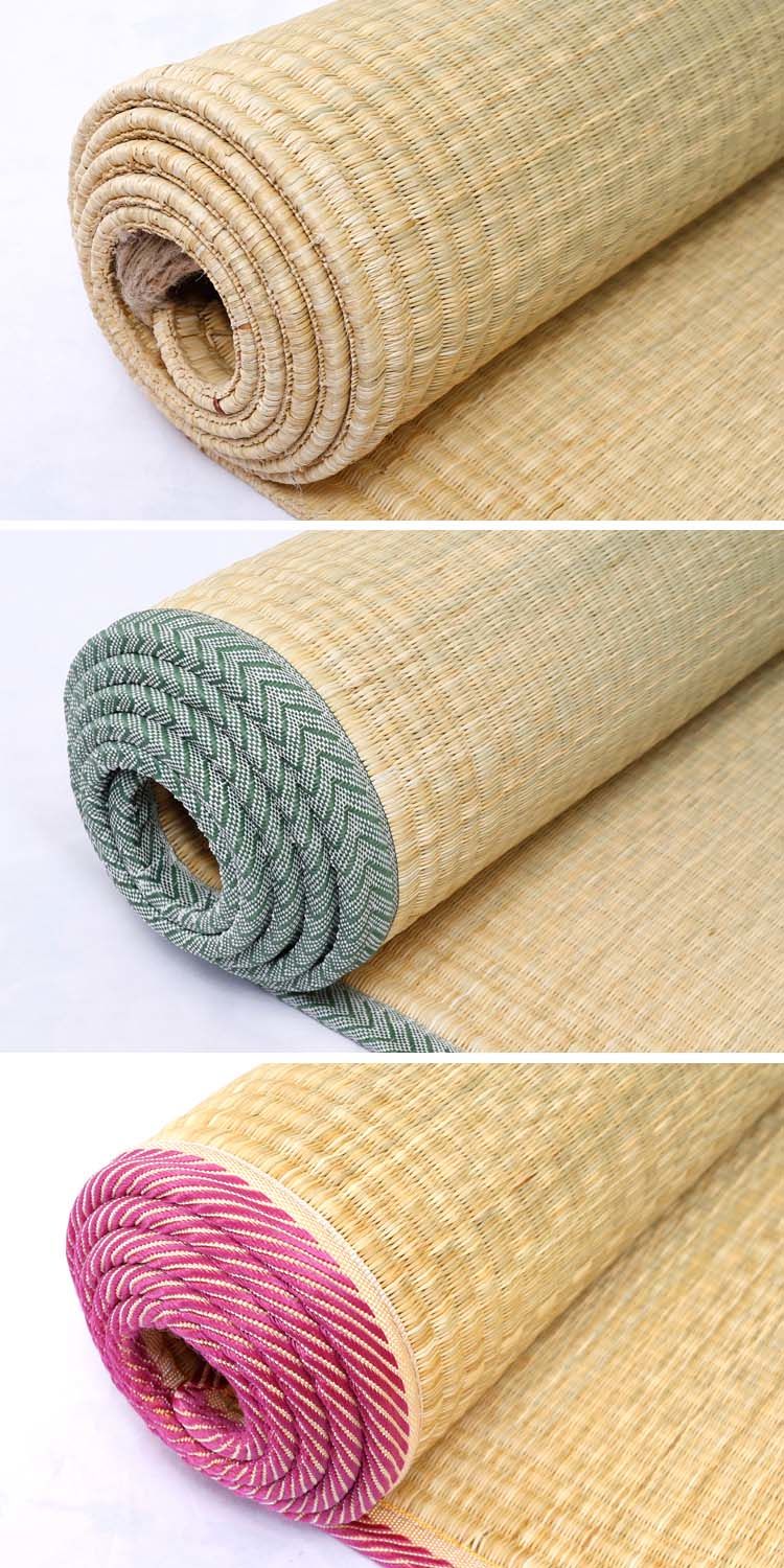 精选草席18双人床15米12m老式蔺草学生单人宿舍席子08m凉席悠云鸟压光