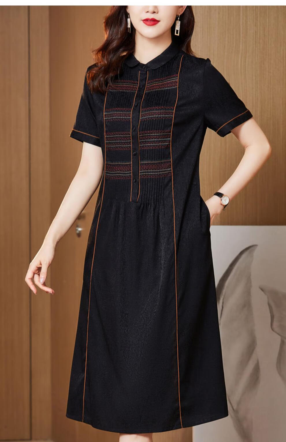 素订轻奢高端女装官方旗舰素素重磅真丝连衣裙品牌桑蚕丝年轻款中年